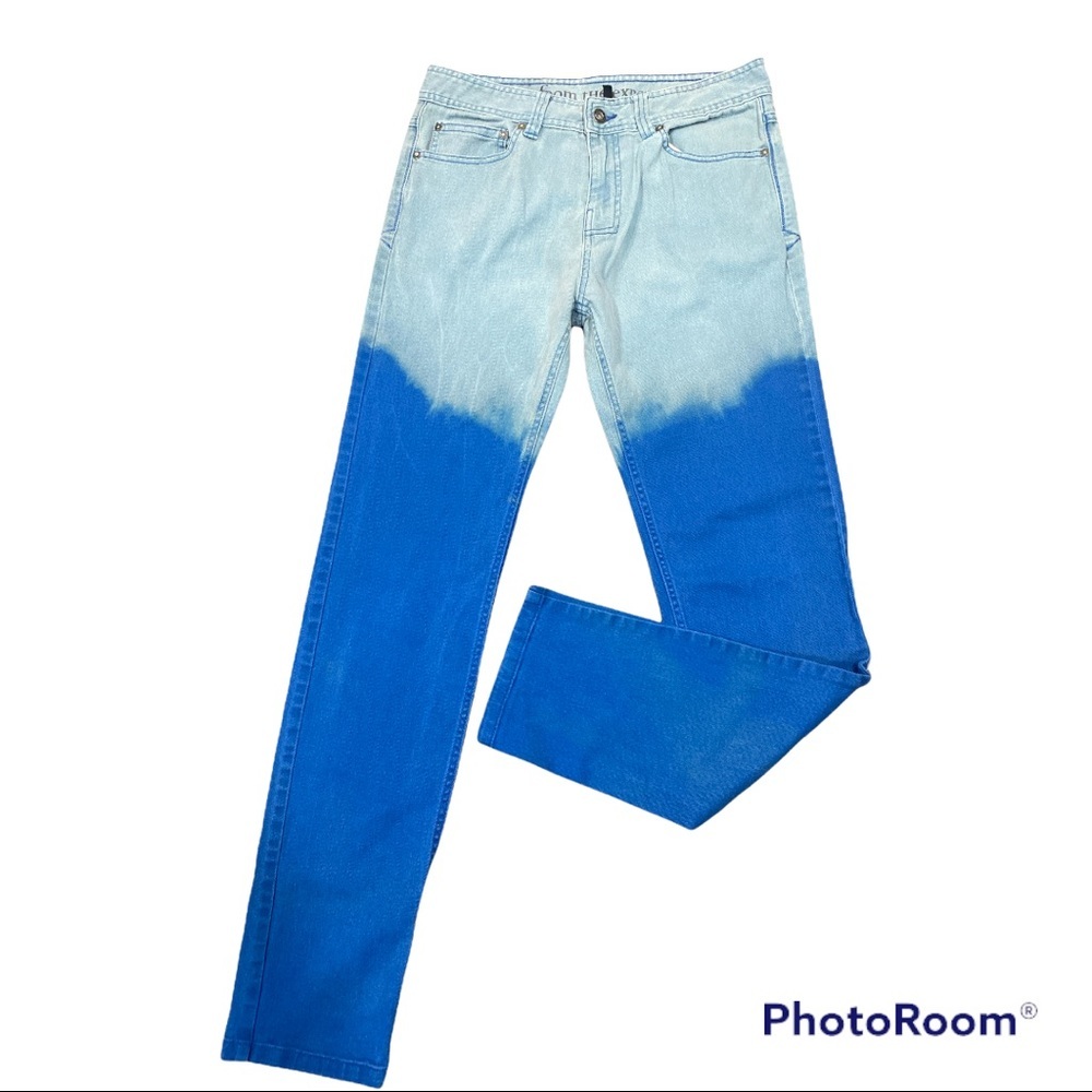 Prana Blue & White Slim Fit Jeans